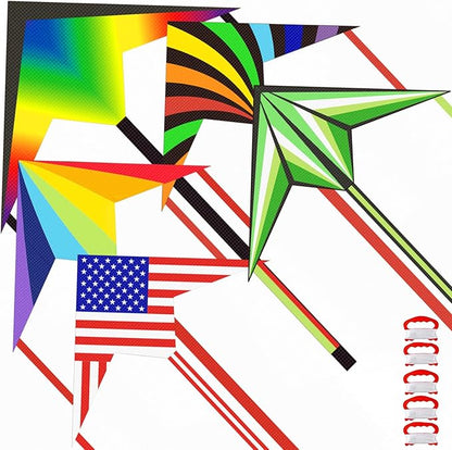 5 Pack Kites for Kids & Adults, Rainbow Butterfly Kite Delta Kites for Kids Age 4-8 8-12, Easy to Fly for Beginners, Easy to Assembled Colorful Kite for Beach Outdoor Toy Games & Family Trip