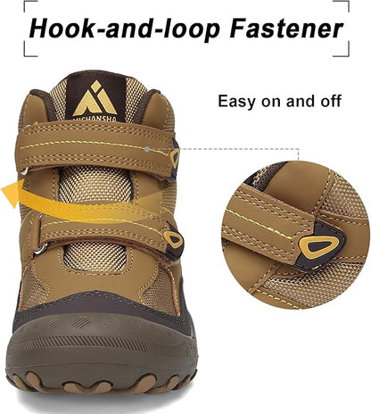 Mishansha Kids Hiking Boots Toddler Girls Boys Hiking Shoes Water-Resistant Anti-Collision Non-Slip Athletic Outdoor Trekking Boots