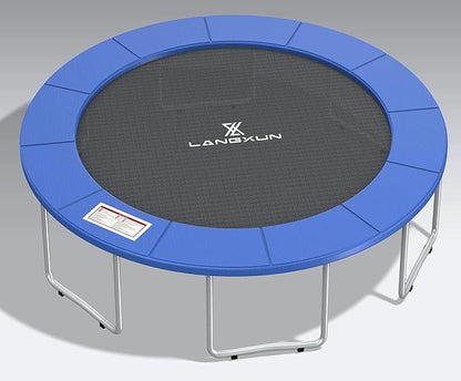 LANGXUN Universal Trampoline Repalcement Safety Pad, 8ft 10ft 12ft 14ft 15ft 16ft Waterproof Surround Spring Foam Cover for Round Frame