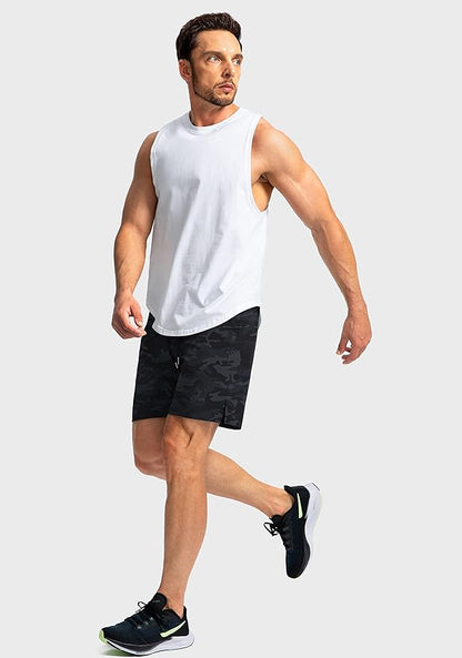 Men's Running Shorts with Zipper Pockets 9 Inch/ 7 Inch / 5 Inch Lightweight Quick Dry Gym Workout Athletic Shorts for Men