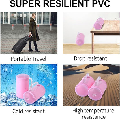 Water Dumbbells, Water Filled Training Dumbbells, Travel Weights Set, Adjustable Weights to 4-30 Lbs/Pair, Portable Gym for Strength Training, Fitness and Shaping