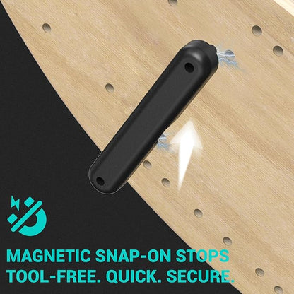 Sportneer Balance Board - 7 Modes Wobble Board with Adjustable Stoppers - Exercise Balancing Stability Trainer for Improve Balance, Surf Trainer & Physical Therapy - Roller and 2.8'' Ball Included