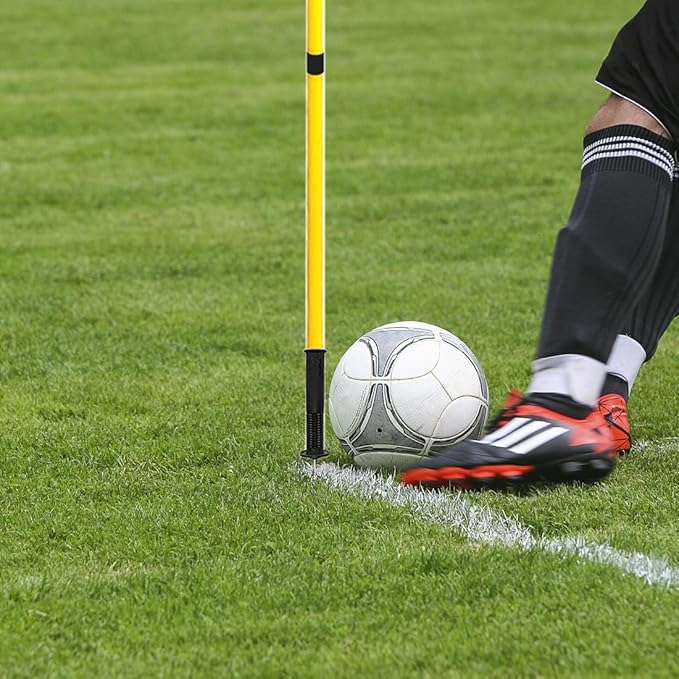 TNZMART Black Spring Agility Training Pole Set Soccer Plug-in Type Dribbling Pole Coaching Sticks for Sports, Traning, Warning