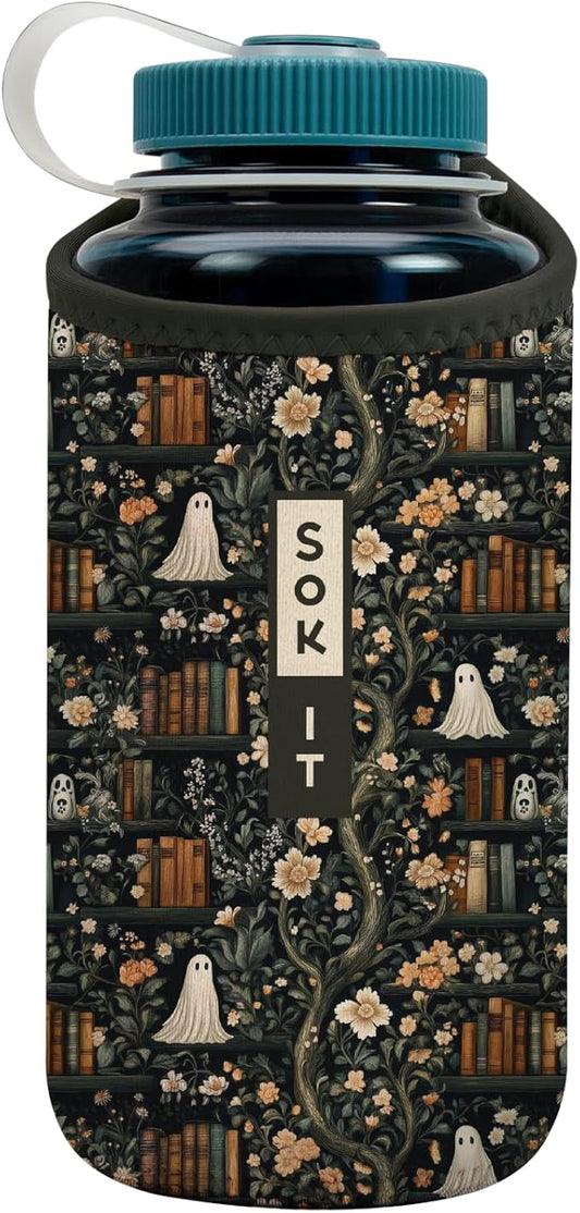 Sok It BotlSok Water Bottle Sleeve Insulated Neoprene Cover (Ghost Stories, Fits 32oz Nalgene)