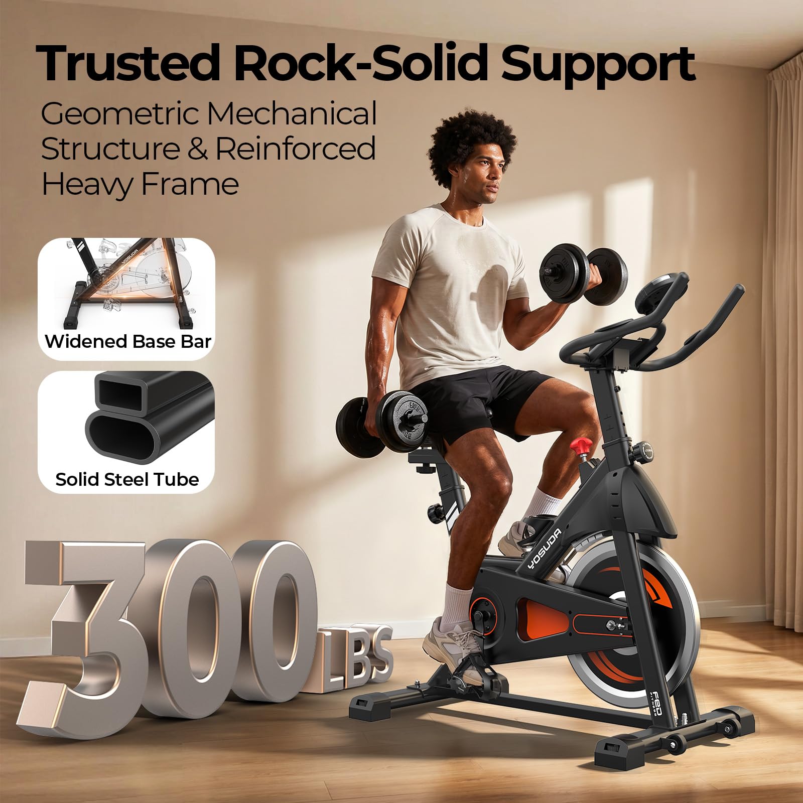 YOSUDA Magnetic Stationary Exercise Bike for Home, Indoor Cycling Bike with Exclusive App & Fitness