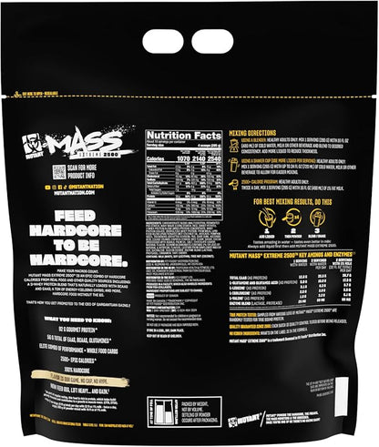 Mutant Mass Extreme Gainer ??Whey Protein Powder ??Build Muscle Size and Strength ??High Density Clean Calories (Cookies and Cream, 12 lbs)