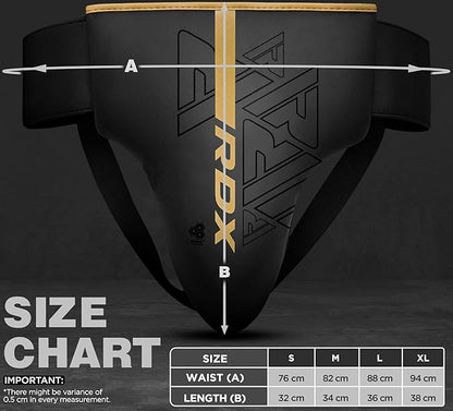 RDX Groin Protector for Boxing, Muay Thai, Kickboxing and MMA Fighting, Maya Hide Leather Abdo Gear for Martial Arts Training, Men Jockstrap Abdominal Protector for Sparring, Taekwondo and Grappling