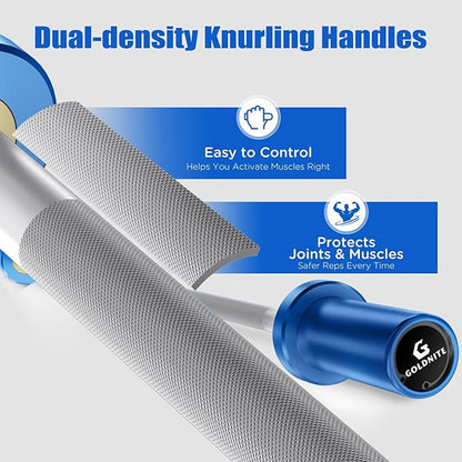 5.5LB Mini Barbell Bar 4Ft for Beginners Women & Kids-100LB Capacity Lightweight Weightlifting Bar- Multi-Color for 2-Inch Weight Plates Total Body Workout Strength Training Home Gym