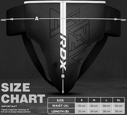 RDX Groin Protector for Boxing, Muay Thai, Kickboxing and MMA Fighting, Maya Hide Leather Abdo Gear for Martial Arts Training, Men Jockstrap Abdominal Protector for Sparring, Taekwondo and Grappling