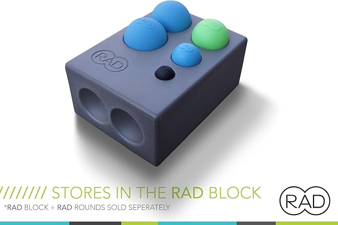 RAD Stiff Peanut Massage Ball ??High Density Yoga Deep Tissue Roller Ball ??Myofascial Release for Back, Neck, Feet, Psoas & Spine ??Suboccipital & Thoracic Trigger Point Therapy