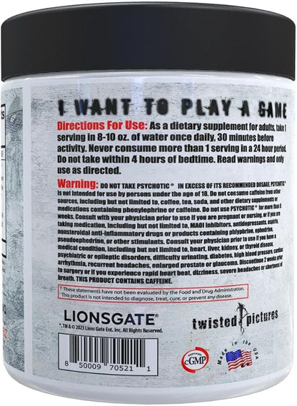 Insane Labz Psychotic Saw®, High Stim Pre Workout Powder with OxyGold­??and AMPiberry®, Extreme Lasting Energy with Teacrine®, Focus with CognitIQ® and Endurance with Beta Alanine, 30 Srvgs, Grape
