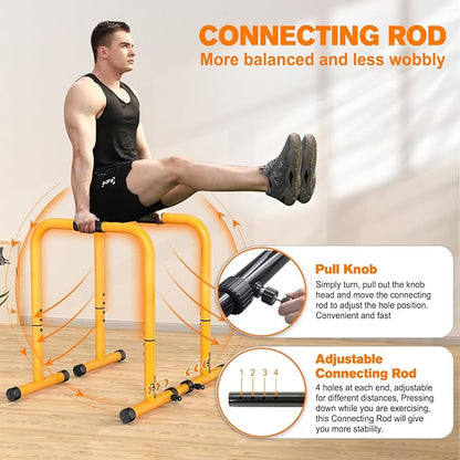 RELIFE REBUILD YOUR LIFE Dip Station Functional Heavy Duty Dip Stands Fitness Workout Dip bar Station Stabilizer Parallette Push Up Stand