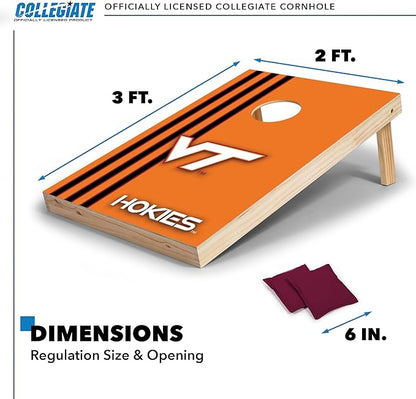 2' x 3' Solid Wood Cornhole Set with Direct Print HD Team Graphics – Great Gift for Any NCAA Fan! Bean Bag Toss Family Outdoor Games