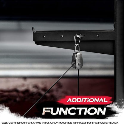 Yes4All Power Rack J-Hooks & Attachments ??Heavy Duty Barbell Holders Compatible with 2x2 & 3x3 Power Racks for Home Gym