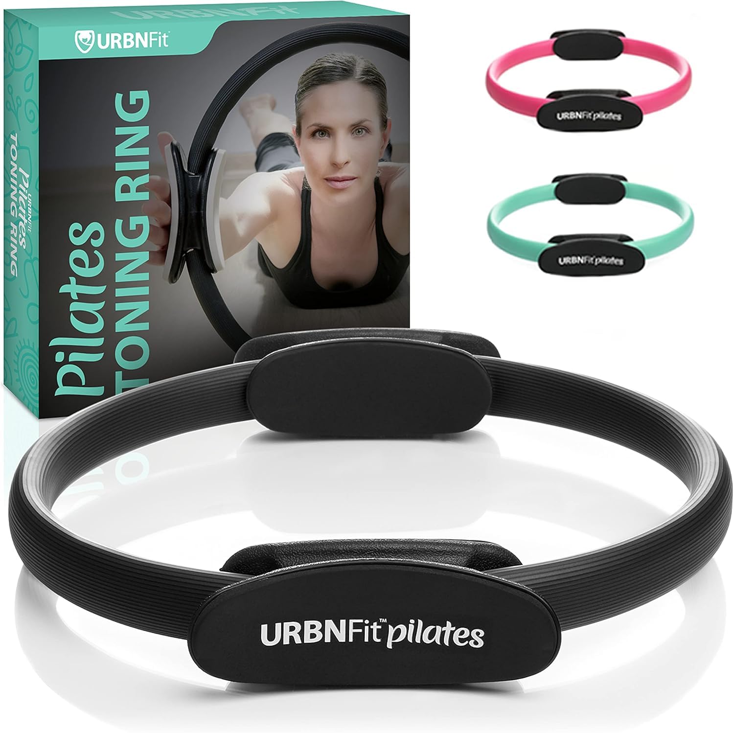 URBNFit Pilates Ring - 12" Magic Circle w/Dual Grip, Foam Pads for Inner Thigh Workout, Toning