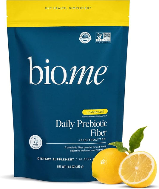 Daily Prebiotic Fiber Lemonade with Electrolytes - 7g Per Serving - Soluble Fiber Supplement Powder