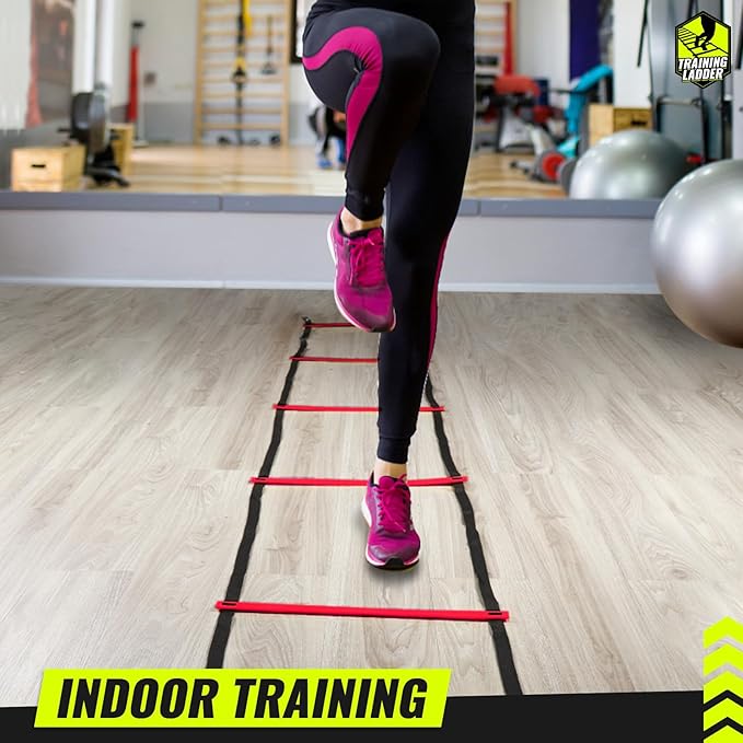 Teenitor Agility Ladder Speed Ladder Training Ladder for Soccer, Speed, Football Fitness Feet Training Carry Bag Agility Training Equipment 13 rungs, 23 feet