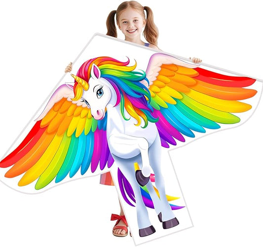 Xida Kites for Kids Ages 4-8, Large Kite for Adults, Easy to Fly Beach Kites with Handle and