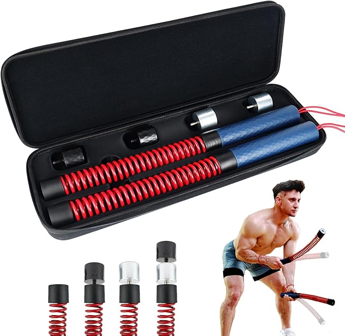 Upgraded Ropeless Battle Ropes for Home Gym, Four Adjustable Weight Levels, Weighted Workout Ropes for HIIT, Cardio and Strength Training Fitness Equipment