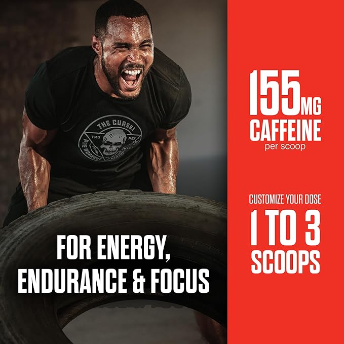 JNX SPORTS The Curse! Pre Workout Powder for Men & Women, Caffeine, Beta-Alanine, Creatine, L-Citrulline, 50 Servings, Pina Colada Flavor ??Boost Energy, Strength & Focus