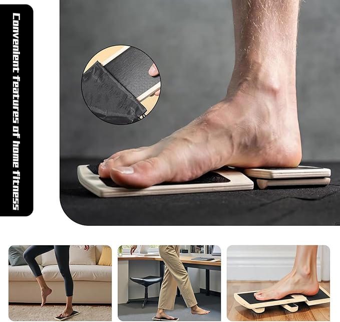 Ankle Balance Board, Ankle Board: Used For Ankle Sprain Recovery,Foot Balance Stability Training and Plantar Fasciitis Relief (Wood Grain Color)