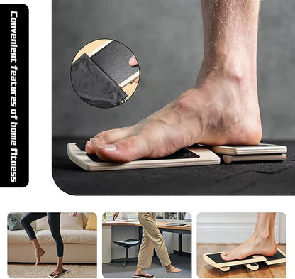 Ankle Balance Board, Ankle Board: Used For Ankle Sprain Recovery,Foot Balance Stability Training and Plantar Fasciitis Relief (Wood Grain Color)