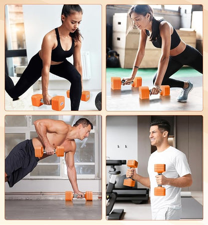 15LB 20LB 40LB 50LB Adjustable Dumbbell Set Free Weights Dumbbells Set for Women Men Hand Weights Sets Adjust Dumbbell Weight Sets for Home Gym Exercise Workout Strength Training Equipments