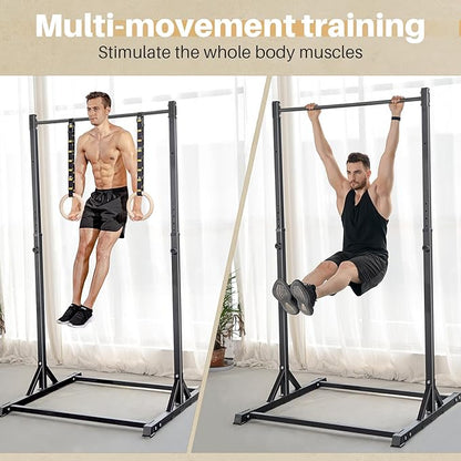 Pull Up Station, Bongkim Power Tower Portable Pullup Bar Station, Pull Up Bar for Home Gym, Pull Up Tower Station 330LBS