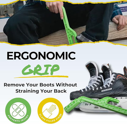 Ski Boot Remover Tool with Ergonomic Handle - Heavy-Duty Boot Removal Device for Skiing, Snowboarding, Ice Skates, & More - Lightweight USA-Made Ski Accessories