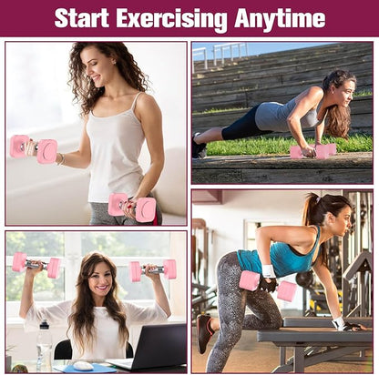 22LBS Adjustable Dumbbells Set, Adjustable Weight Dumbbells with 4 Levels 4.4lb, 6.6lb, 8.8lb, 11lb, Hand Weights Sets for Women/Men Home Gym Full Body Workout