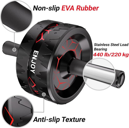 Readaeer Ab Roller Wheel, Ab Exercise Wheels Kit with Ab Roller, Resistance Bands, Knee Mat, Jump