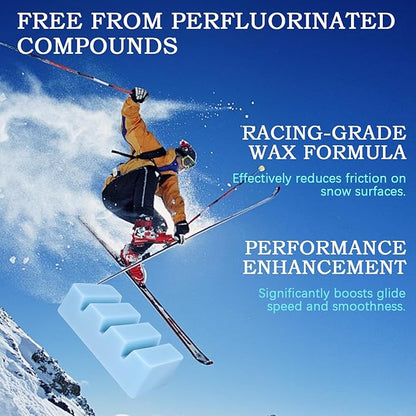 Snowboard Wax and Ski Wax-Universal Snow Block Wax for Any Seasonï¼?50 gm Block-Ski and Snowboard Racing Wax for Protecting- NO PFAS