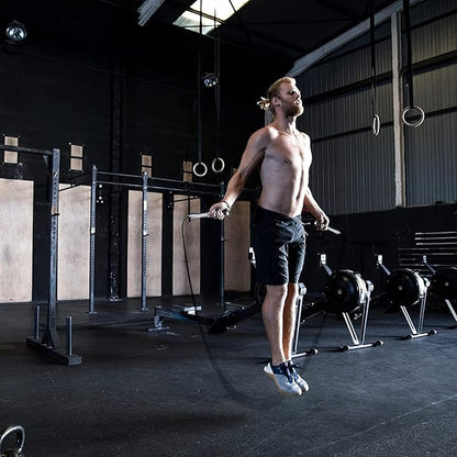 𝐒𝐩𝐞𝐞𝐝 𝐉𝐮𝐦𝐩 𝐑𝐨𝐩𝐞 𝐟𝐨𝐫 𝐅𝐢𝐭𝐧𝐞𝐬𝐬 - Skipping Rope for Women Men Exercise with Adjustable Length Jumping Rope and Alloy & Silicone Handles Suitable for Workout Boxing Home Gym