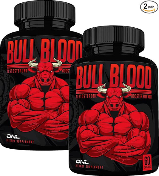 ONL Bull Blood Testosterone Booster - High Potency Male Enhancing Testosterone Supplement for