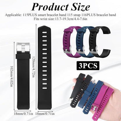 Watch Bands Replacement for ID115plus HR, Very Fit Pro Activity Fitness Tracker Wrist Bands Set, Multicolor Veryfitpro Smart Watch Strap Replacements