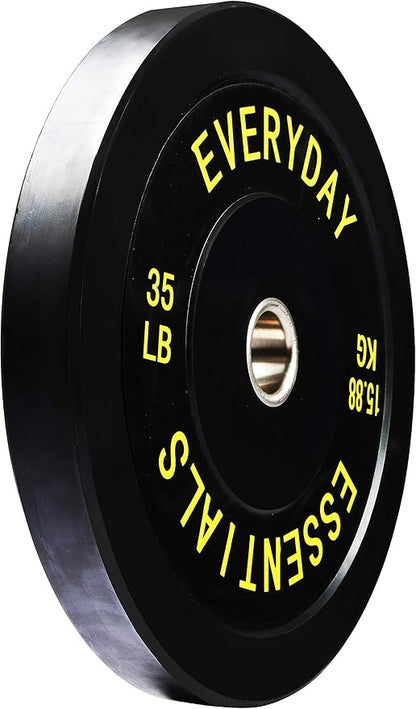 2-Inch Olympic Bumper Plates, Perfect Weight Plates for Weightlifting and Strength Training, Multiple Weights Available