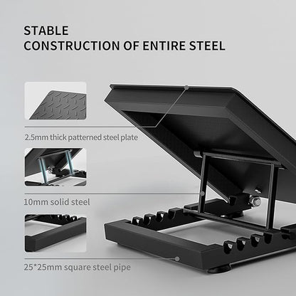 PROIRON Steel Slant Board for Calf Stretching，Calf Stretcher Slant Board for Squats 5 Adjustable Incline Angles，Incline Board 660lbs Weight Capacity for Ankle Stretching Training Home Gym