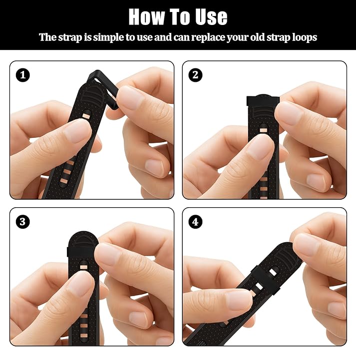 Watch Band Keepers,Silicone Watch Strap Holder Loops,Watch Strap Keeper for Smart Sport Watches Parts