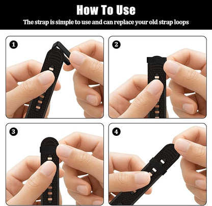 Watch Band Keepers,Silicone Watch Strap Holder Loops,Watch Strap Keeper for Smart Sport Watches Parts