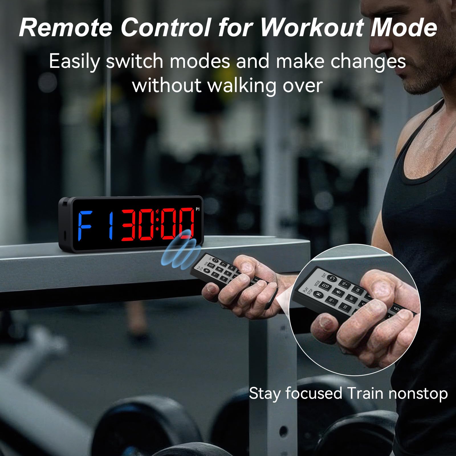 Acedeck Portable Gym Timer Clock: Fitness Digital Clock with Strong Magnet