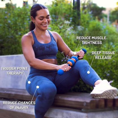 MOBO 7-in-1 Muscle Roller Stick ??Full-Body Massage Roller for Myofascial Release, Trigger Point Therapy, Muscle Recovery, Deep Tissue Leg & Back Pain Relief, Physical Therapy, Gym & Travel Use