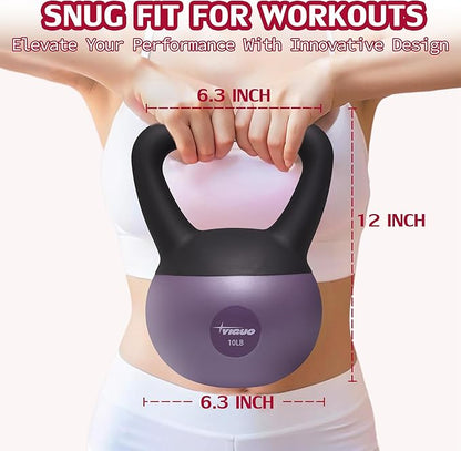 YIGUO Soft Kettlebell, Kettlebells 10 lb Anti-Slip Grip Weight for Home Workouts, Kettlebell for Safe Strength Training for Women & Men & Beginners