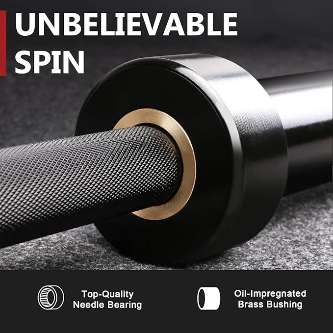 LIONSCOOL 7FT Olympic Barbell for Weightlifting, Power Lifting, 2 Inch Strength Training Bar for Squats, Deadlifts, Presses, Rows, Curls - 700lbs/1000lbs/1500lbs Capacity