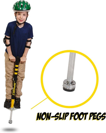New Bounce Pogo Stick for Kids - Pogo Sticks, 40 to 80 Lbs - Sport Edition, Quality, Easy Grip, PogoStick for Hours of Wholesome Fun