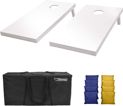 GoSports 4 ft x 2 ft Regulation Size Wooden Cornhole Boards Set - Includes Carrying Case and Over 100 Optional Bean Bag Colors