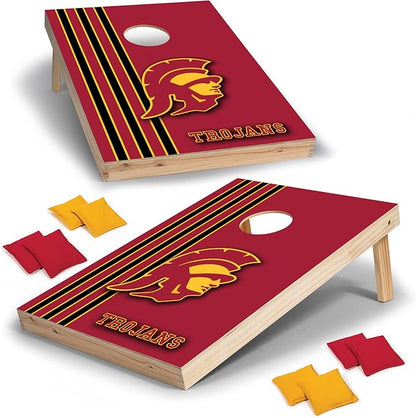 2' x 3' Solid Wood Cornhole Set with Direct Print HD Team Graphics – Great Gift for Any NCAA Fan! Bean Bag Toss Family Outdoor Games