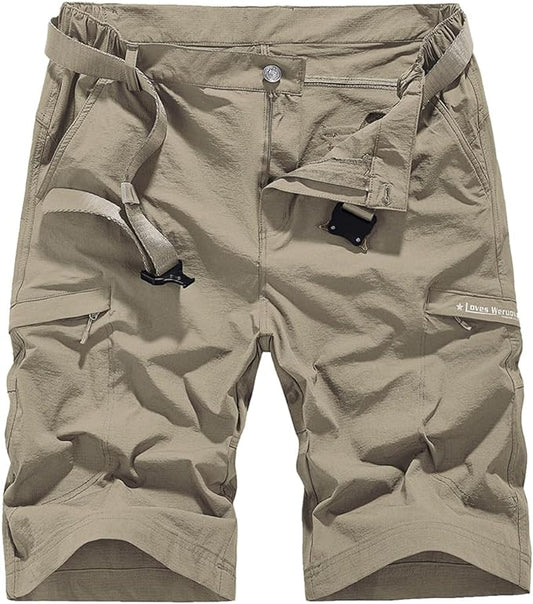 Quick Dry Hiking Shorts Men's Cargo Casual Outdoor 4-Way Stretchy Lightweight Summer Short with