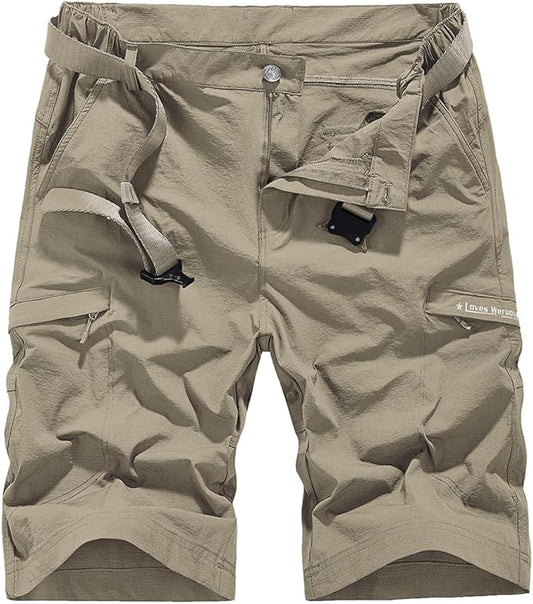 Quick Dry Hiking Shorts Men's Cargo Casual Outdoor 4-Way Stretchy Lightweight Summer Short with