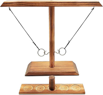 Hook and Ring Game Handmade Wooden Toss Game for Kids and Adults,Yard Games,Toss Game for Bars,Home,Party