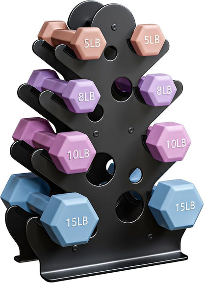 Dumbbell Rack Stand Only(Dumbbells Not Included) - Dumbbell Storage Rack with/without Wheels, Space Saver for Home Gym.